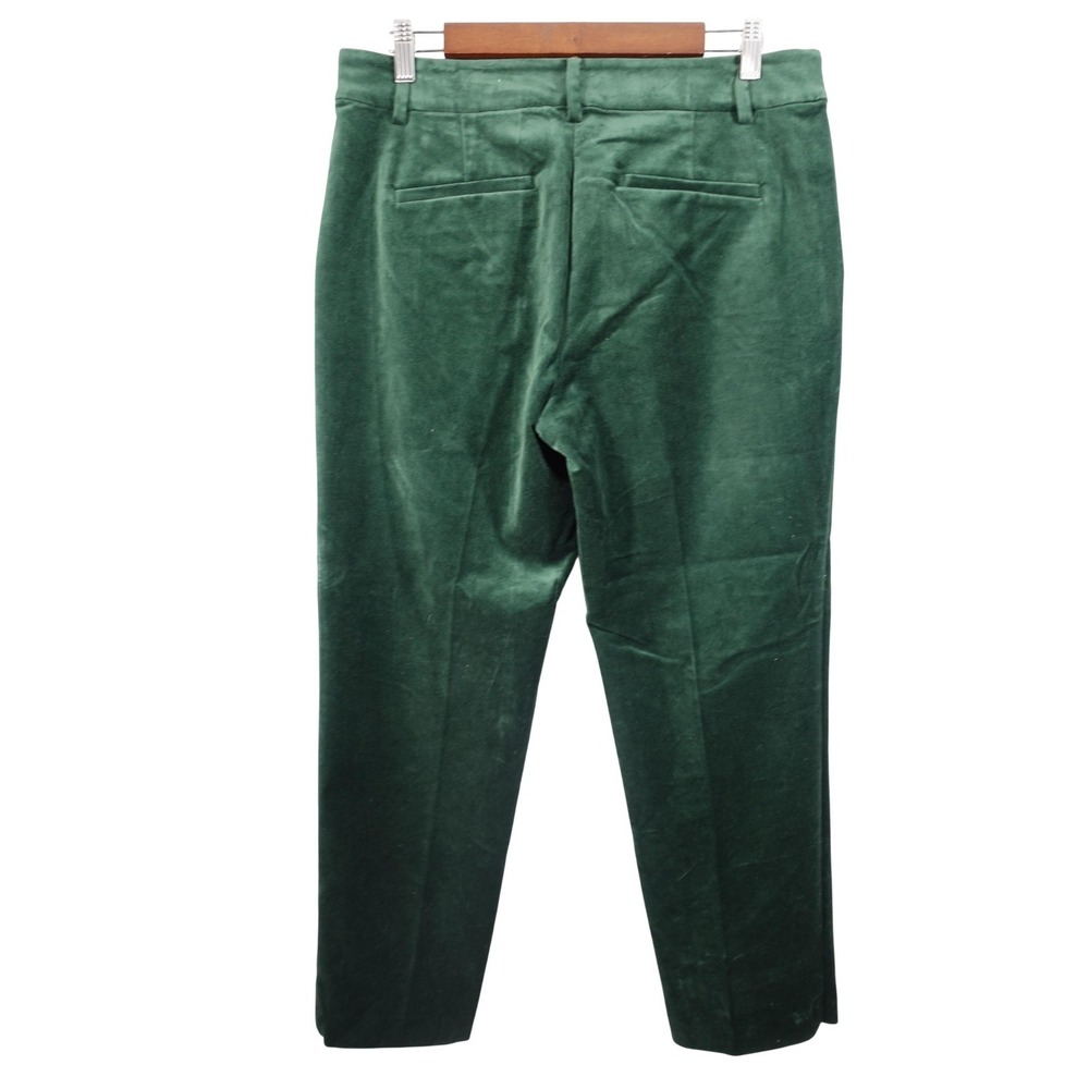 LOFT Pants Womens 8 Green Riviera Slim Velvet Ankle Dress Work Career Pockets
